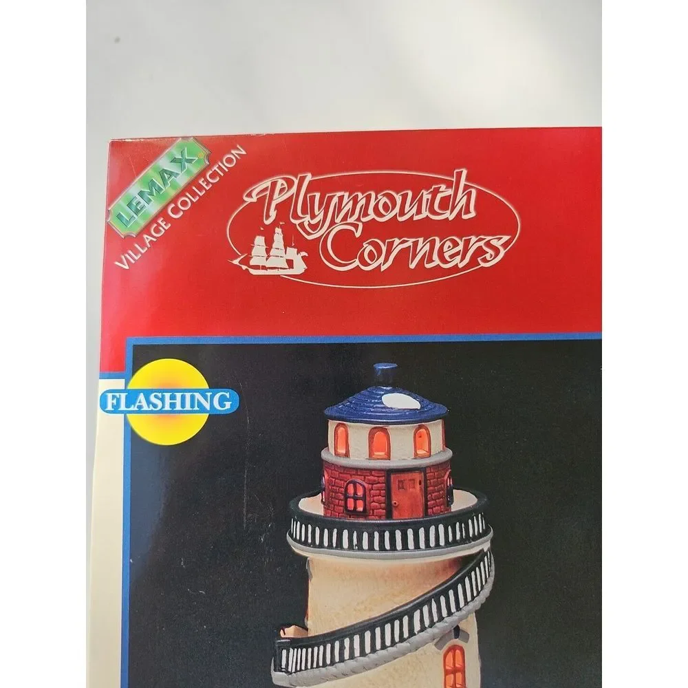 Lemax New Point Light House #95372 Retired 1999 Flashing‎ Rare Open Box